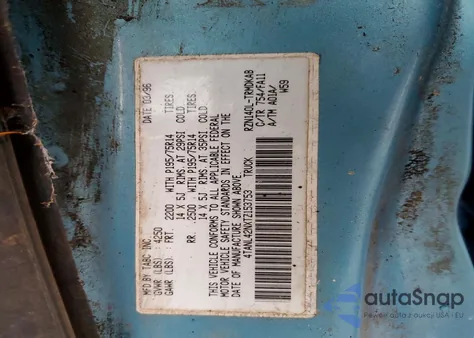 1996 Toyota Tacoma z USA, uszkodzony, nr VIN 4TANL42NXTZ153753